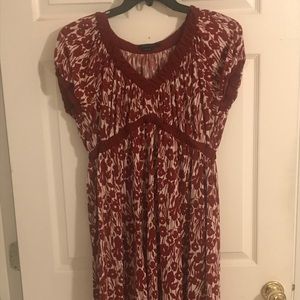 BCBGMaxAzria red and white short dress